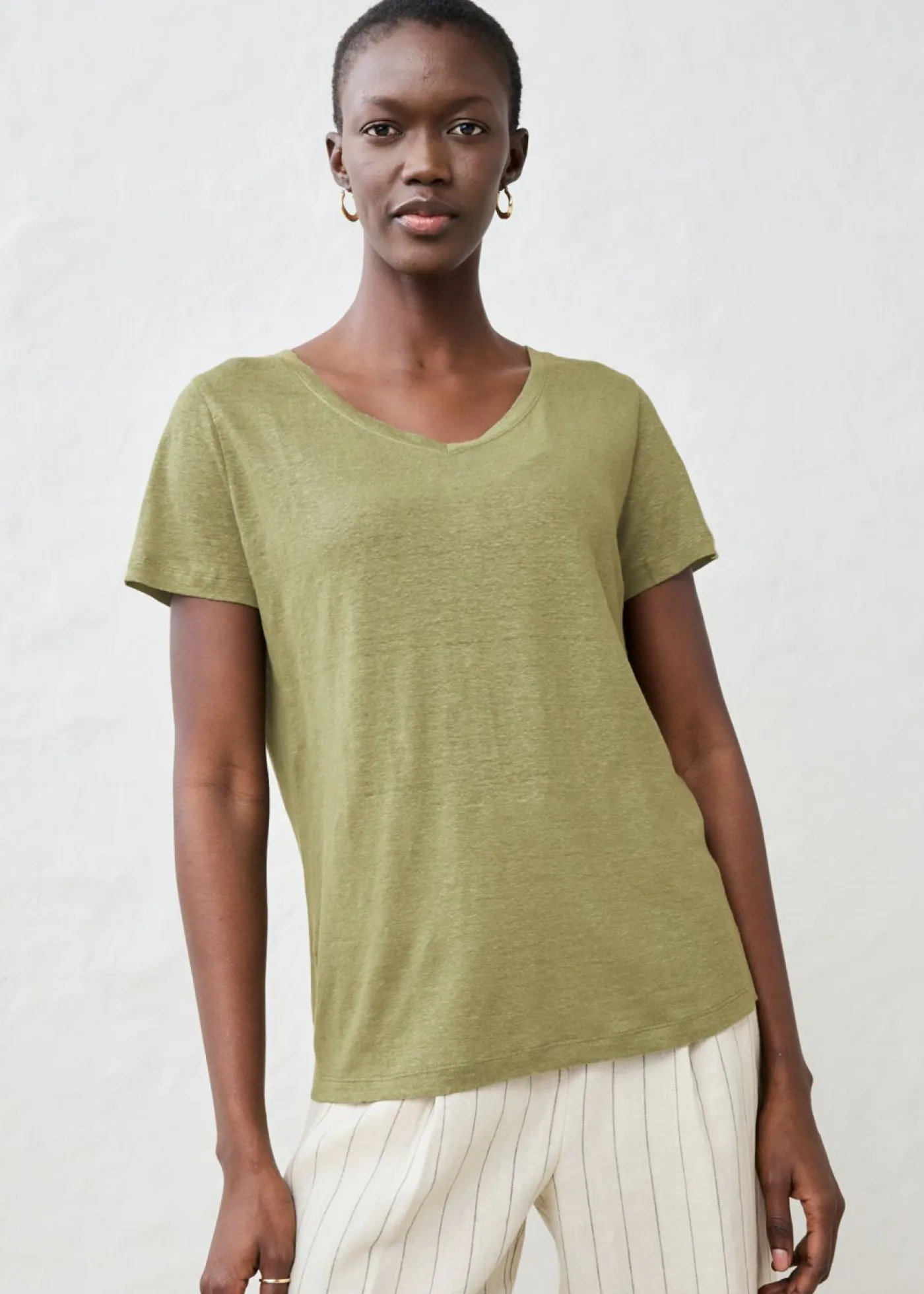 Outlet Camiseta de lino puro Mujer Premium|Camisetas