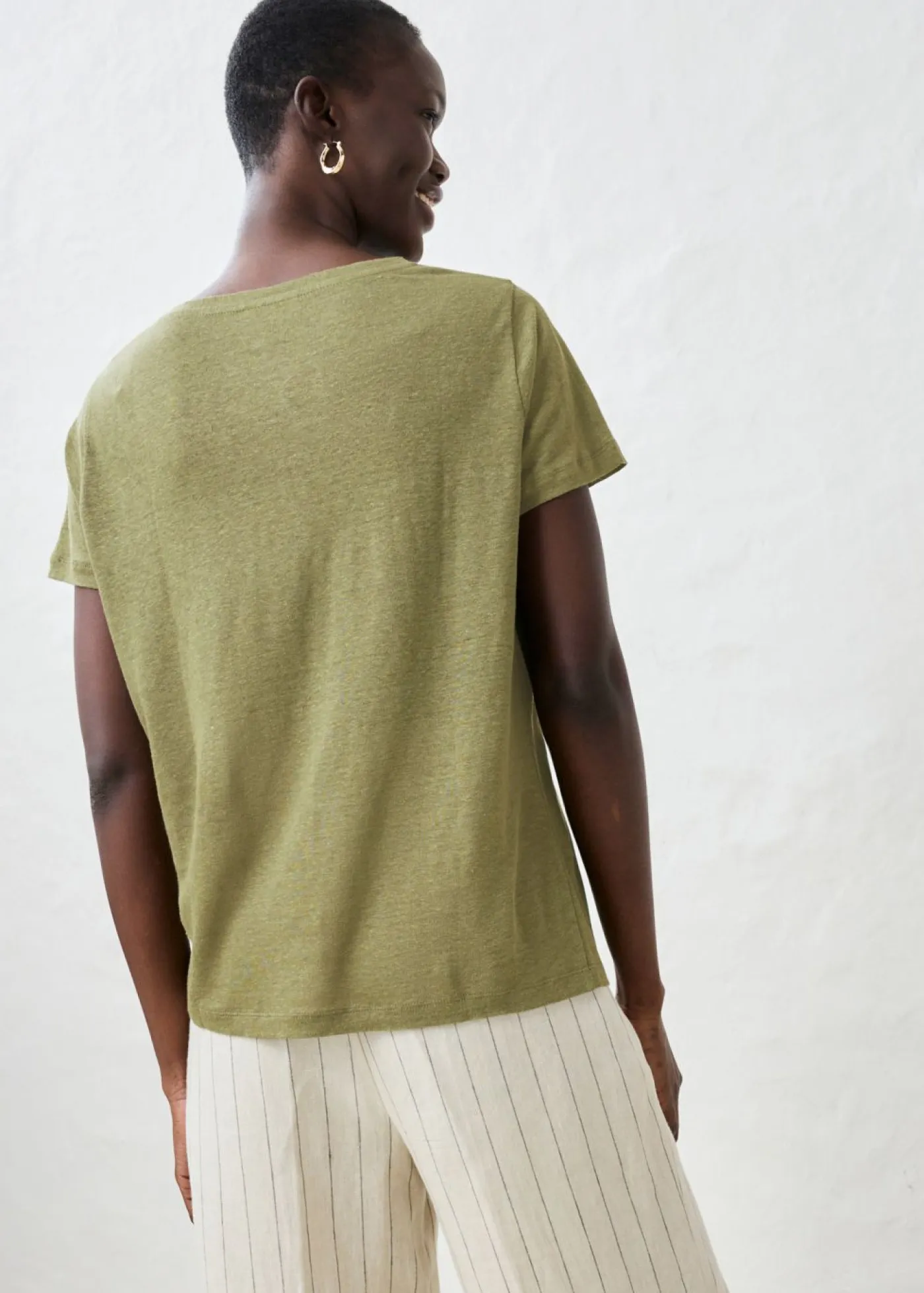 Outlet Camiseta de lino puro Mujer Premium|Camisetas