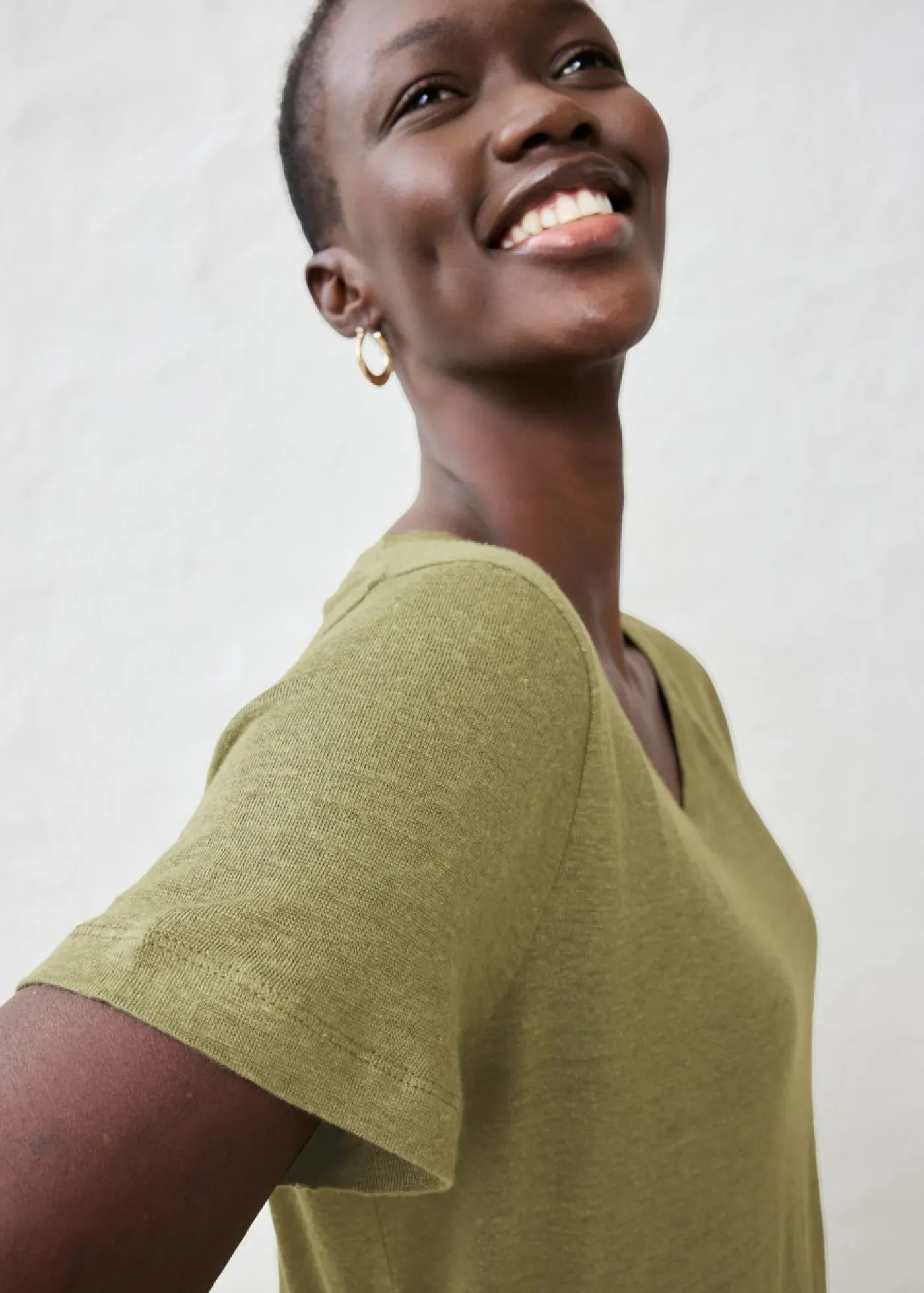 Outlet Camiseta de lino puro Mujer Premium|Camisetas
