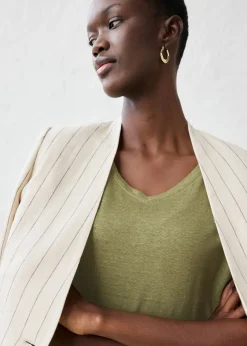 Outlet Camiseta de lino puro Mujer Premium|Camisetas