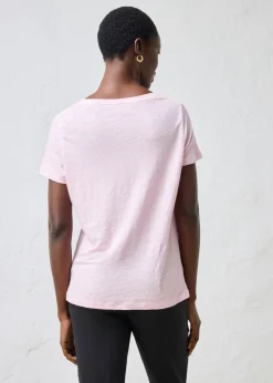 Outlet Camiseta de lino puro Mujer Premium|Camisetas