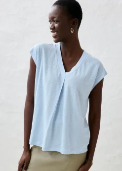 Clearance Camiseta de lino puro Mujer Premium|Camisetas