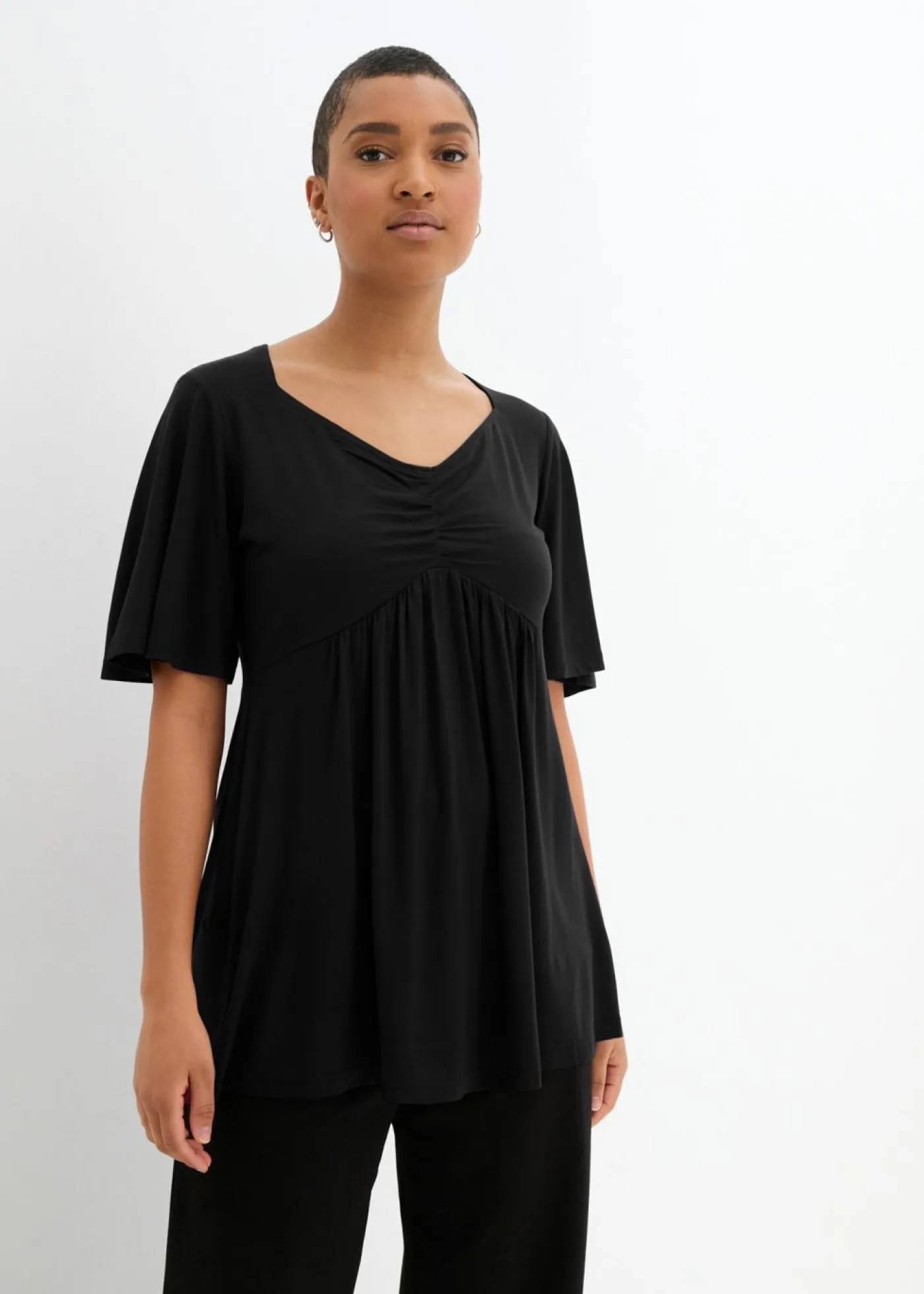 Sale Camiseta de manga corta con corte en A Mujer Camisetas