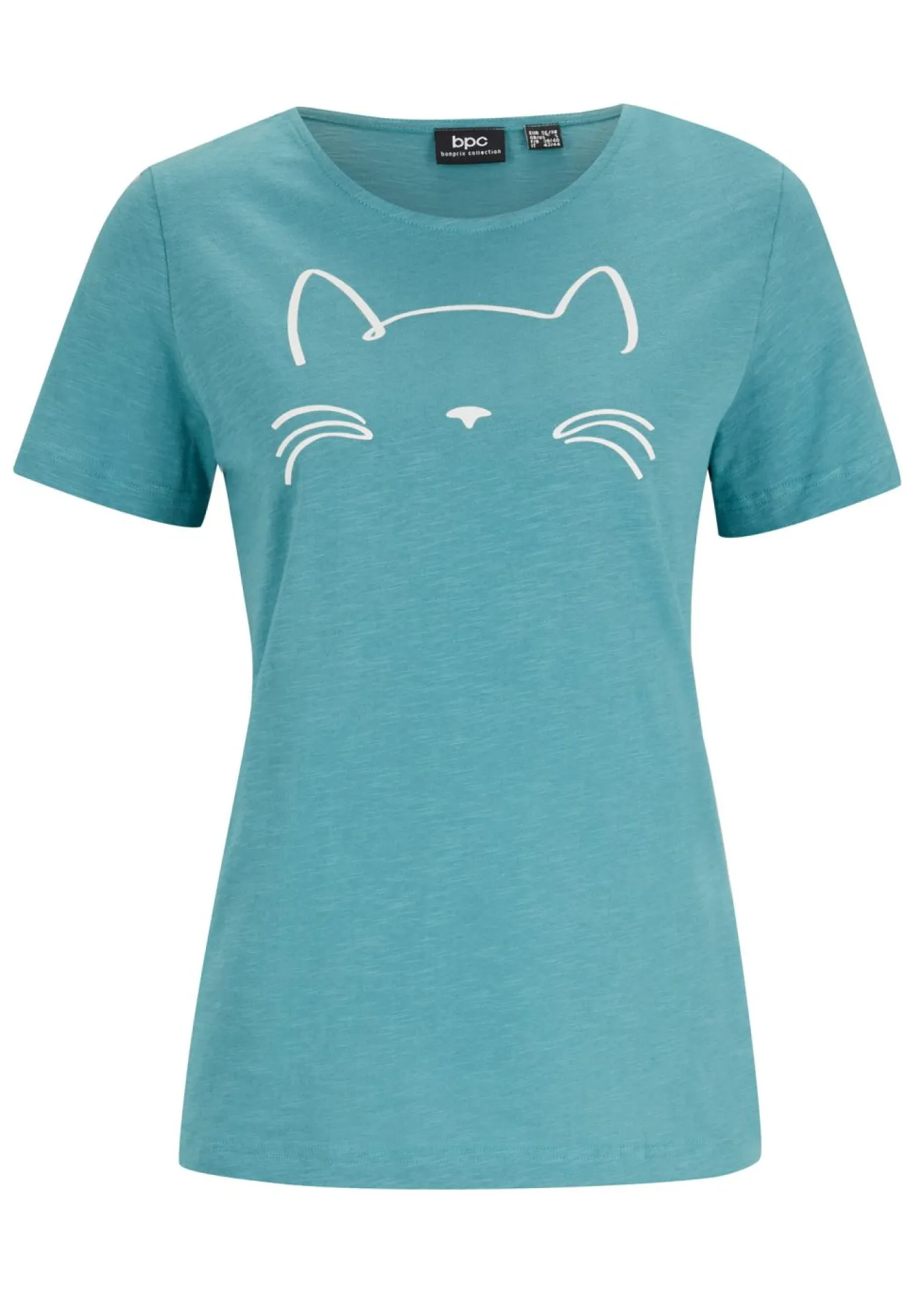 Best Camiseta de manga corta con estampado de gatos Mujer Camisetas