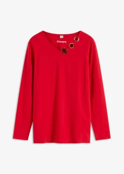 Online Camiseta de manga larga con ojales Mujer Camisetas