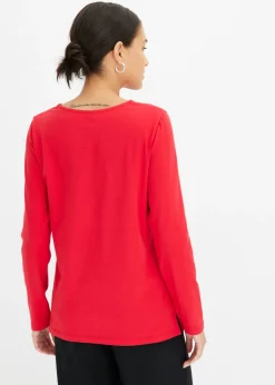Online Camiseta de manga larga con ojales Mujer Camisetas