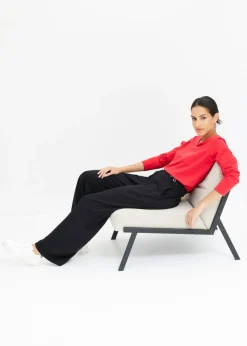 Online Camiseta de manga larga con ojales Mujer Camisetas