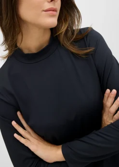 Hot Camiseta de manga larga con cuello alto y poliamida reciclada Mujer Básicos|Camisetas