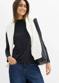 Hot Camiseta de manga larga con cuello alto y poliamida reciclada Mujer Básicos|Camisetas