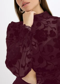 Discount Camiseta de manga larga con leve transparencia Mujer Camisetas