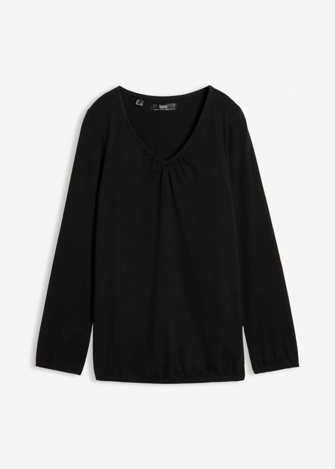 Camiseta de manga larga con elástico de algodón puro Mujer Camisetas