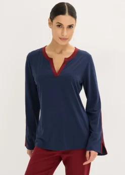 Online Camiseta de manga larga con abertura Mujer Camisetas