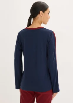 Online Camiseta de manga larga con abertura Mujer Camisetas