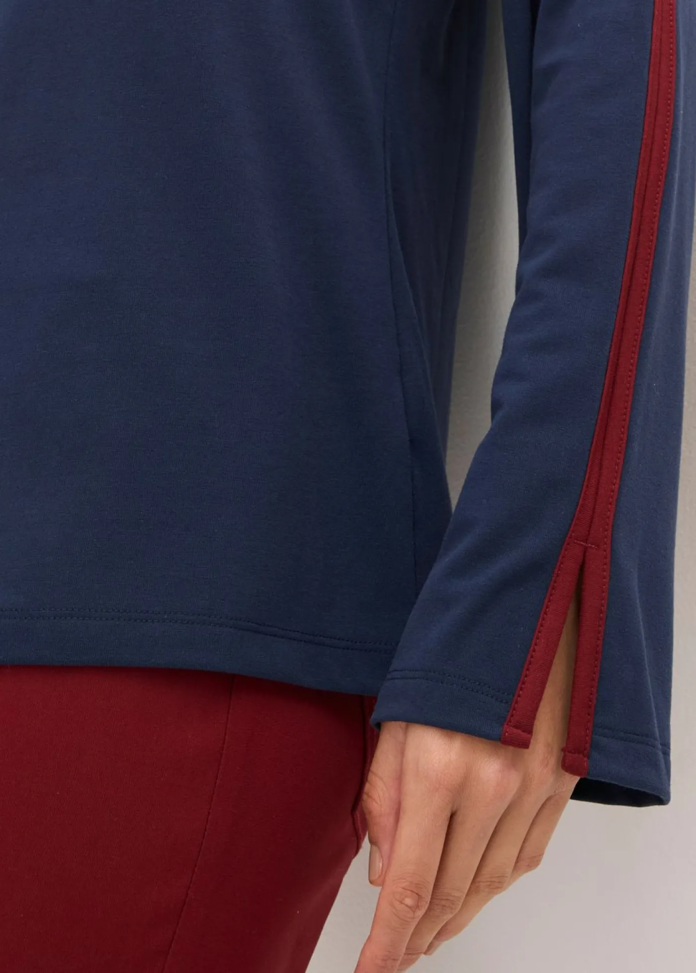 Online Camiseta de manga larga con abertura Mujer Camisetas