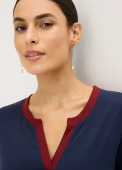 Online Camiseta de manga larga con abertura Mujer Camisetas