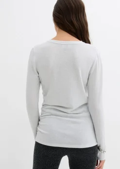 Online Camiseta de manga larga con fruncidos Mujer Camisetas