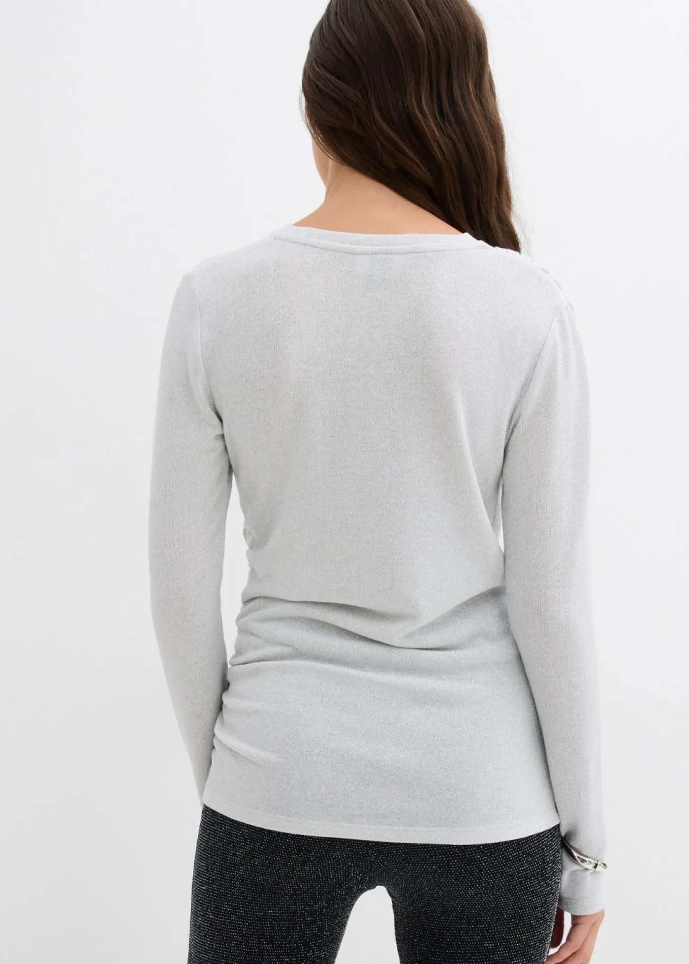 Online Camiseta de manga larga con fruncidos Mujer Camisetas