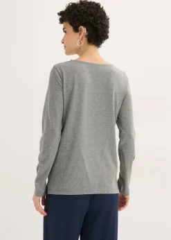 Discount Camiseta de manga larga con ojales Mujer Camisetas
