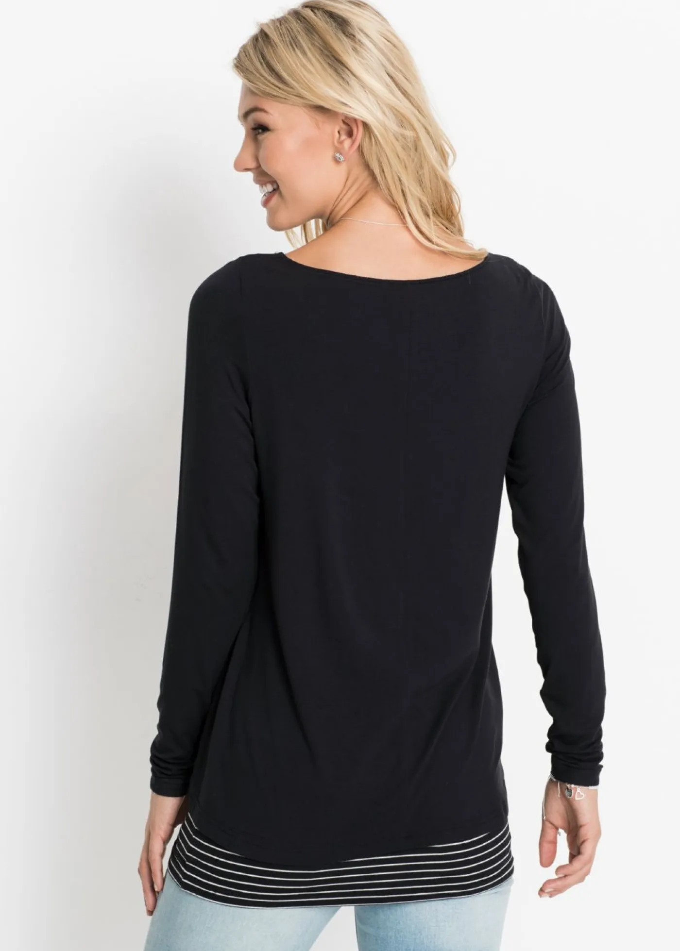 Sale Camiseta de manga larga con doble capa Mujer Camisetas