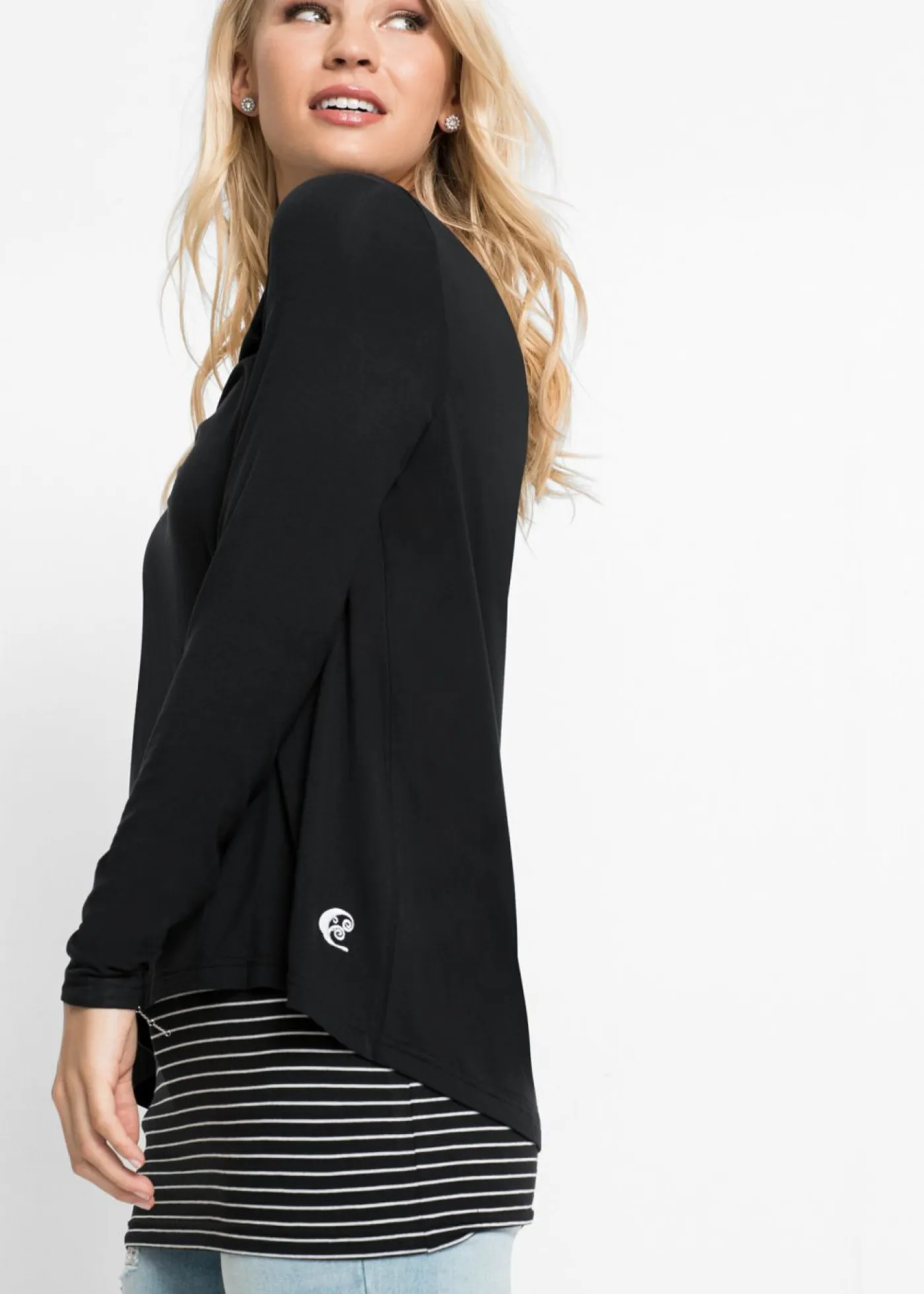 Sale Camiseta de manga larga con doble capa Mujer Camisetas