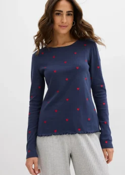 Camiseta de manga larga de algodón puro Mujer Camisetas