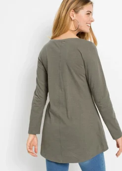 Hot Camiseta de manga larga de algodón puro Mujer Camisetas