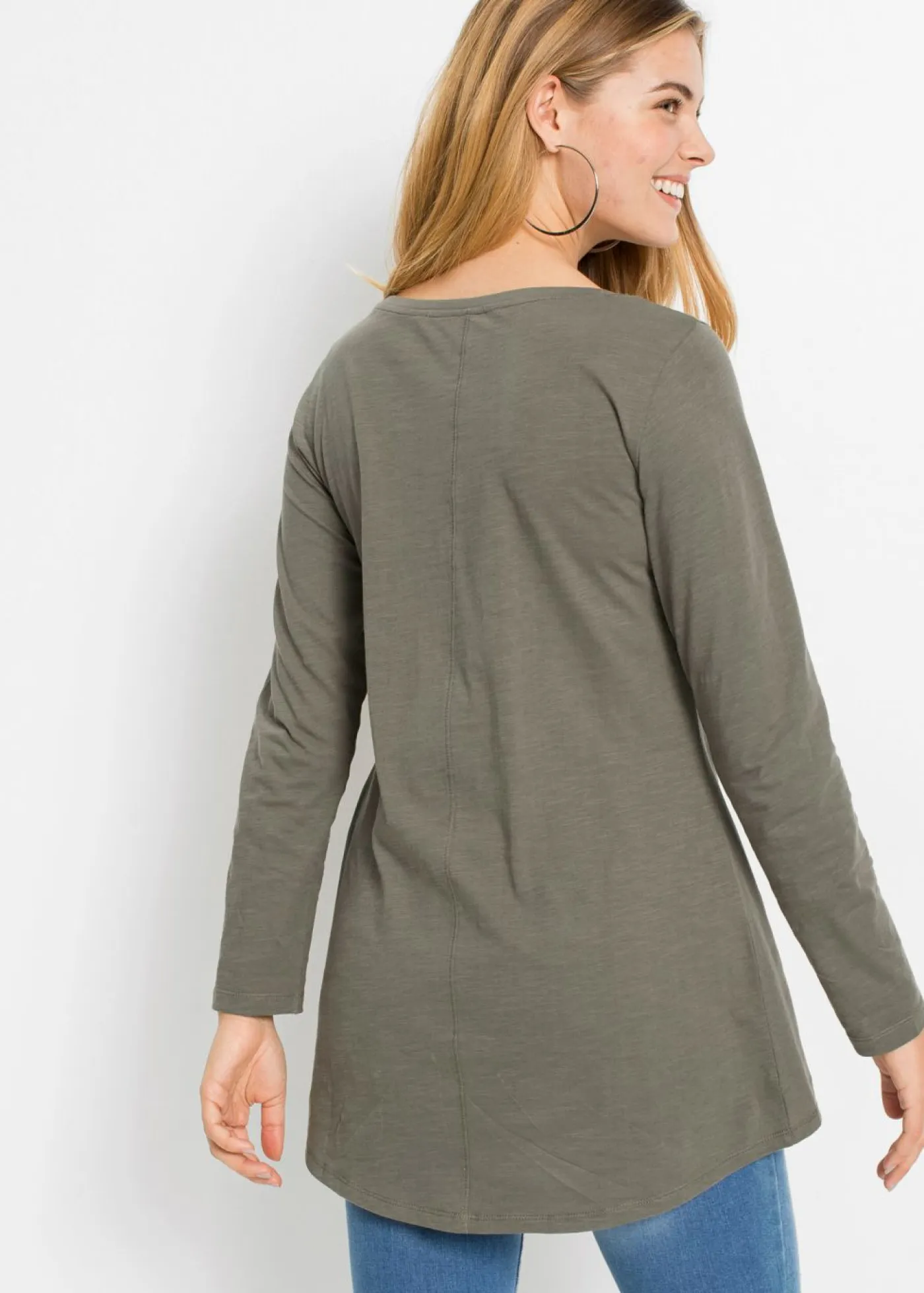Hot Camiseta de manga larga de algodón puro Mujer Camisetas