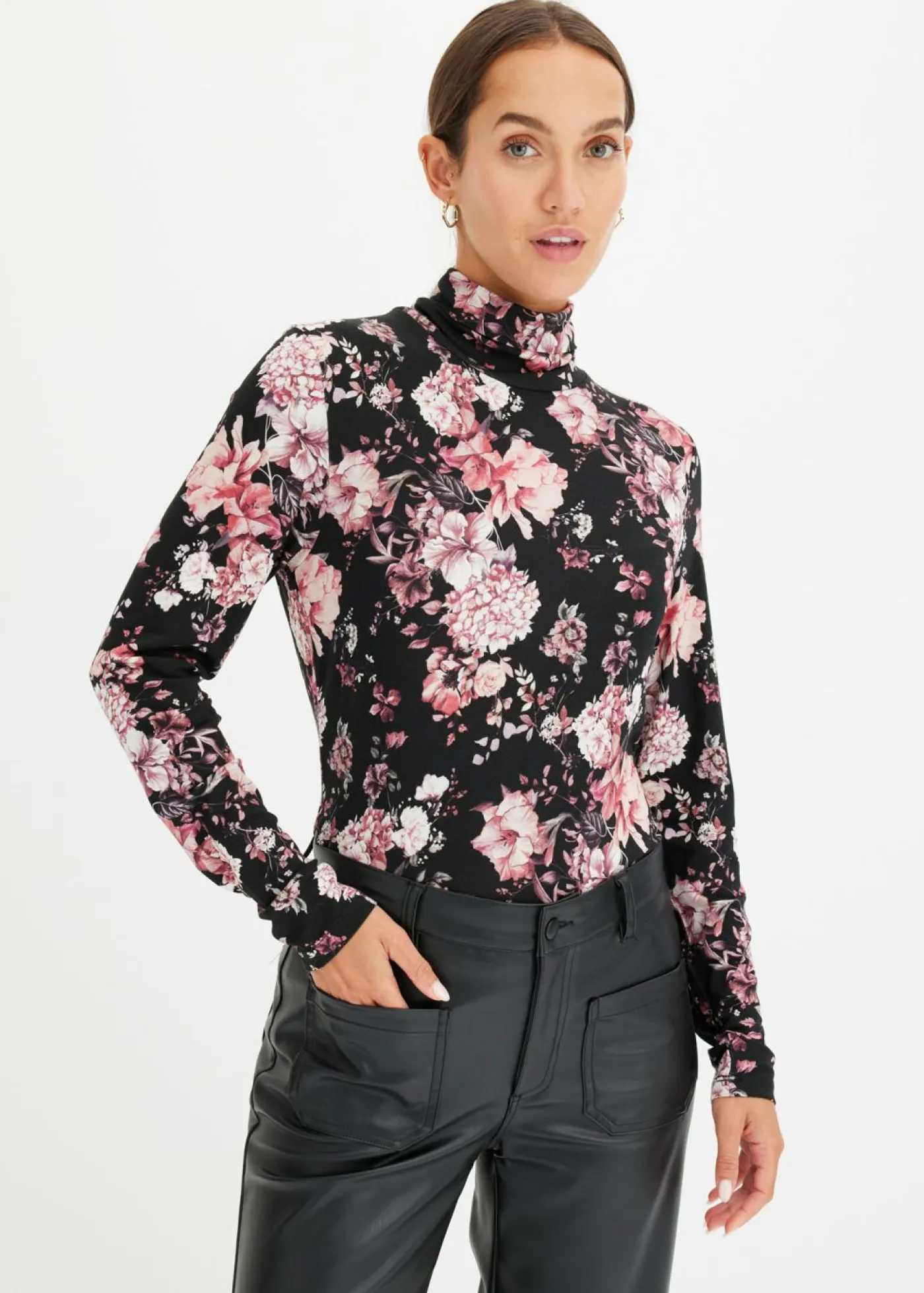 New Camiseta de manga larga de suave mezcla de viscosa Mujer Camisetas