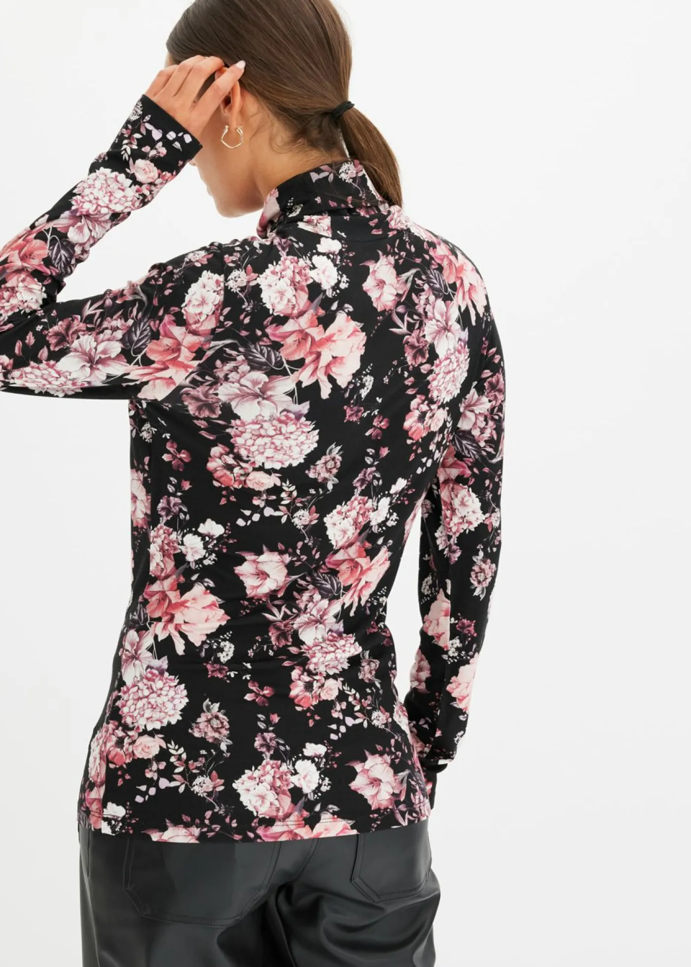 New Camiseta de manga larga de suave mezcla de viscosa Mujer Camisetas