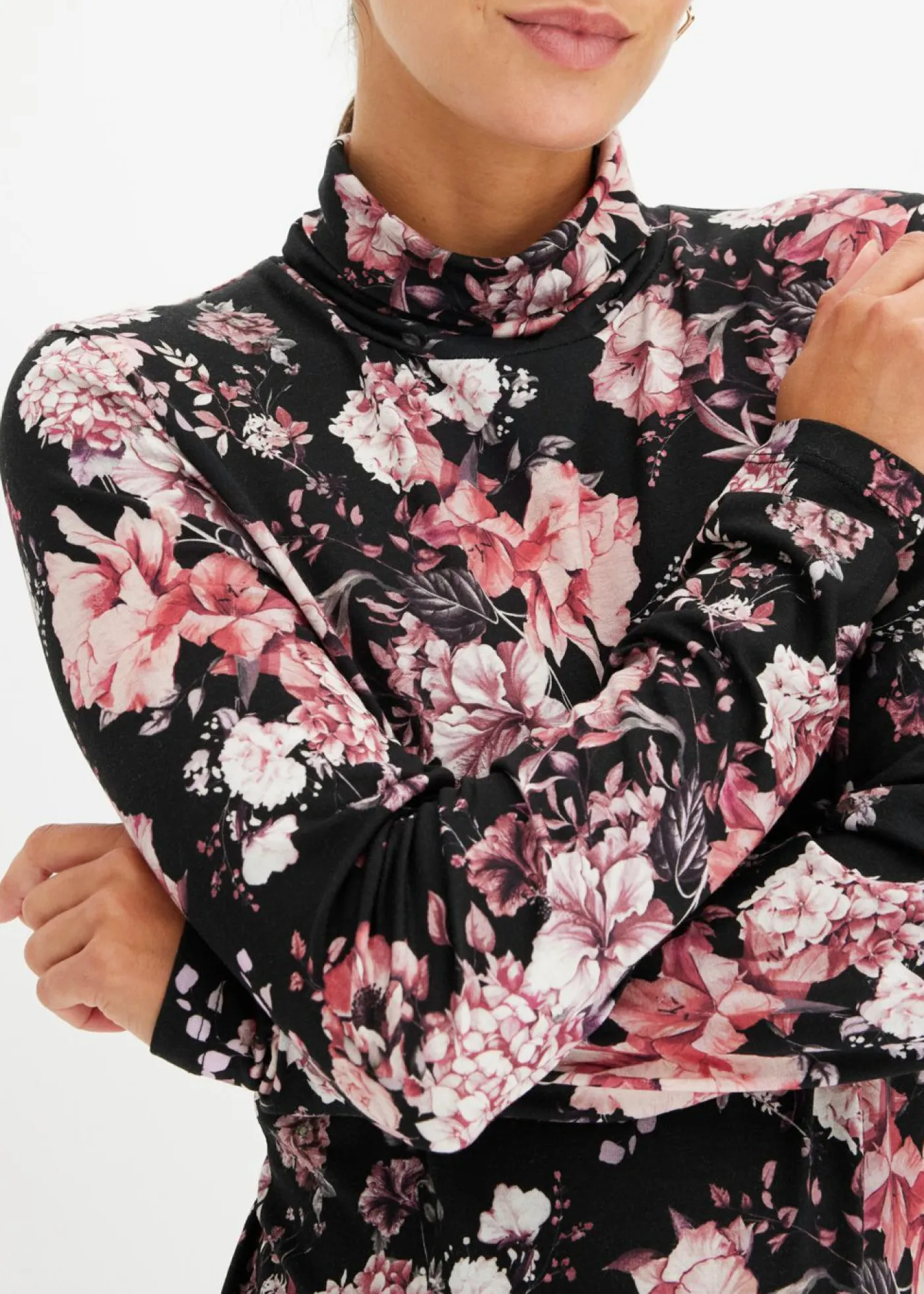 New Camiseta de manga larga de suave mezcla de viscosa Mujer Camisetas
