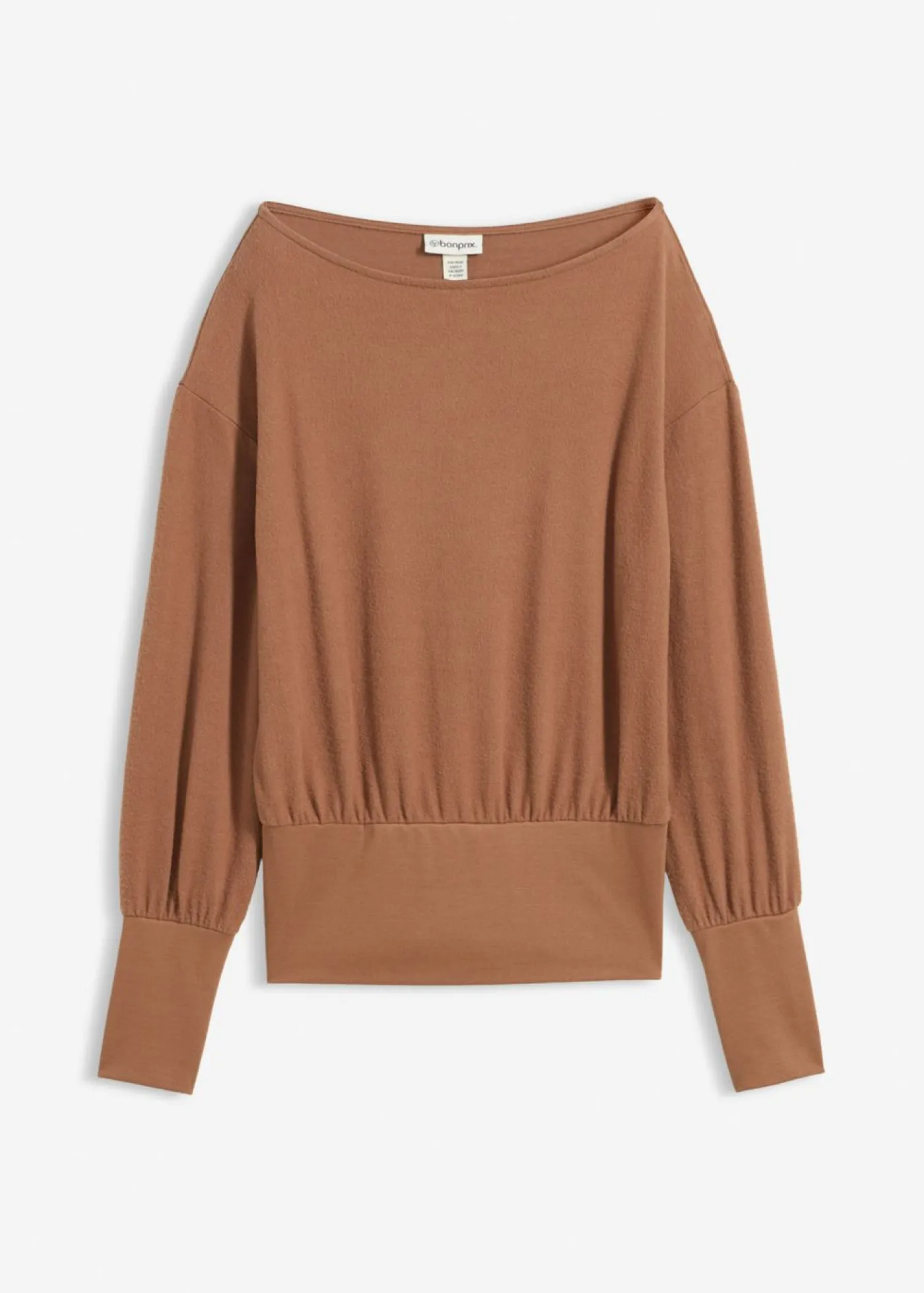 Camiseta de manga larga de suave mezcla de viscosa Mujer Camisetas|Novedades