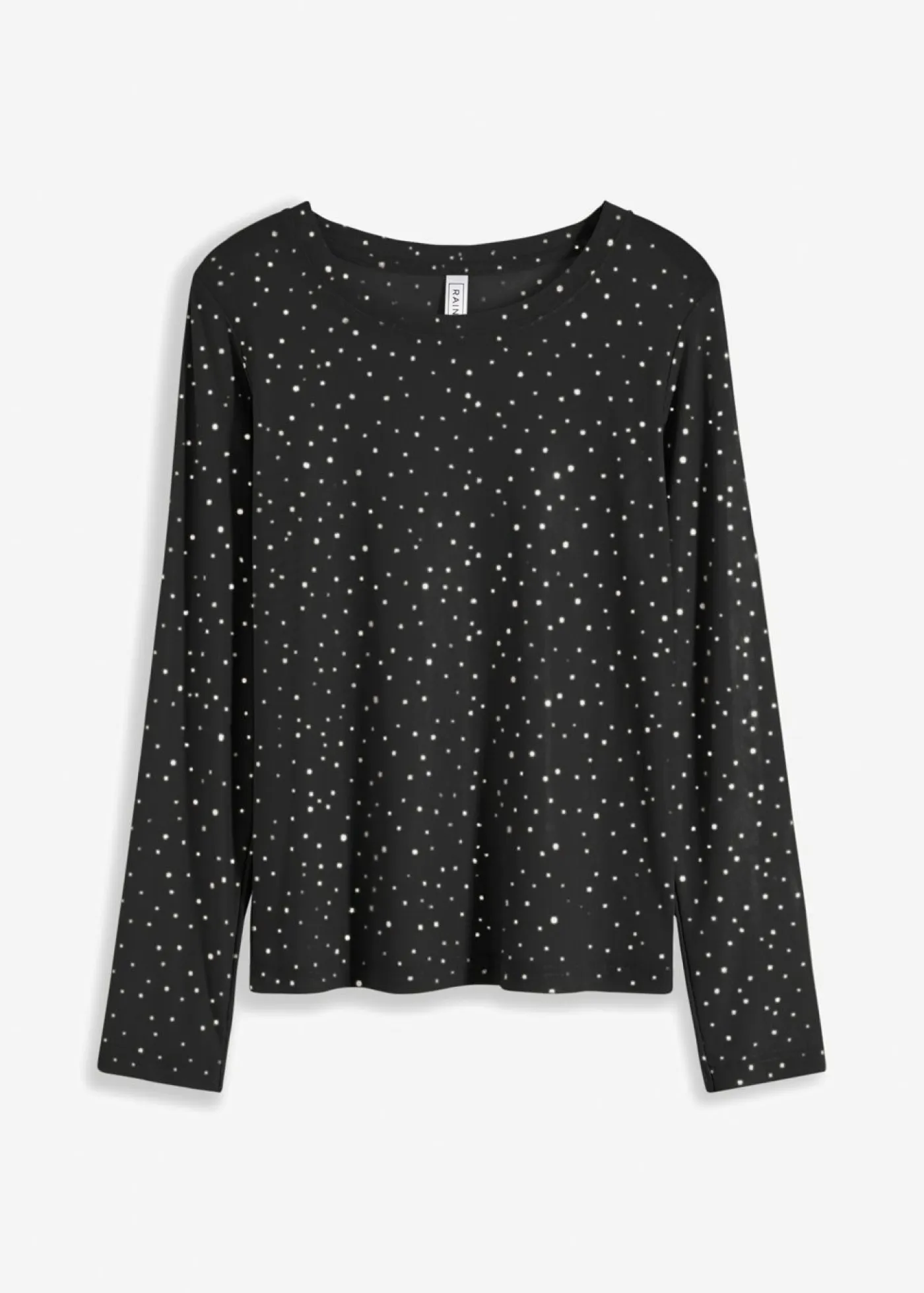 Online Camiseta de manga larga de malla brillante Mujer Camisetas