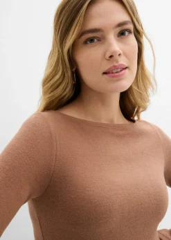 Hot Camiseta de manga larga de suave mezcla de viscosa Mujer Camisetas|Novedades
