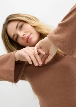Hot Camiseta de manga larga de suave mezcla de viscosa Mujer Camisetas|Novedades