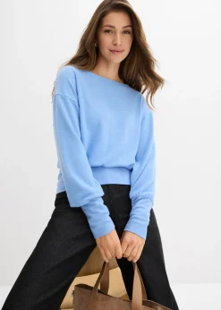 Online Camiseta de manga larga de suave mezcla de viscosa Mujer Camisetas|Novedades