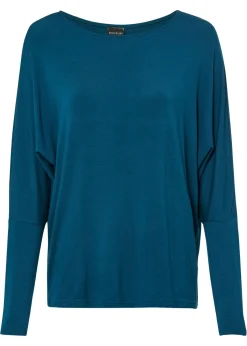 Clearance Camiseta de manga larga de suave mezcla de viscosa Mujer Camisetas