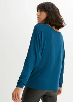 Clearance Camiseta de manga larga de suave mezcla de viscosa Mujer Camisetas