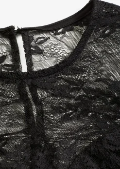 Best Camiseta de manga larga de encaje fino Mujer Camisetas
