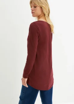 New Camiseta de manga larga de algodón puro Mujer Camisetas