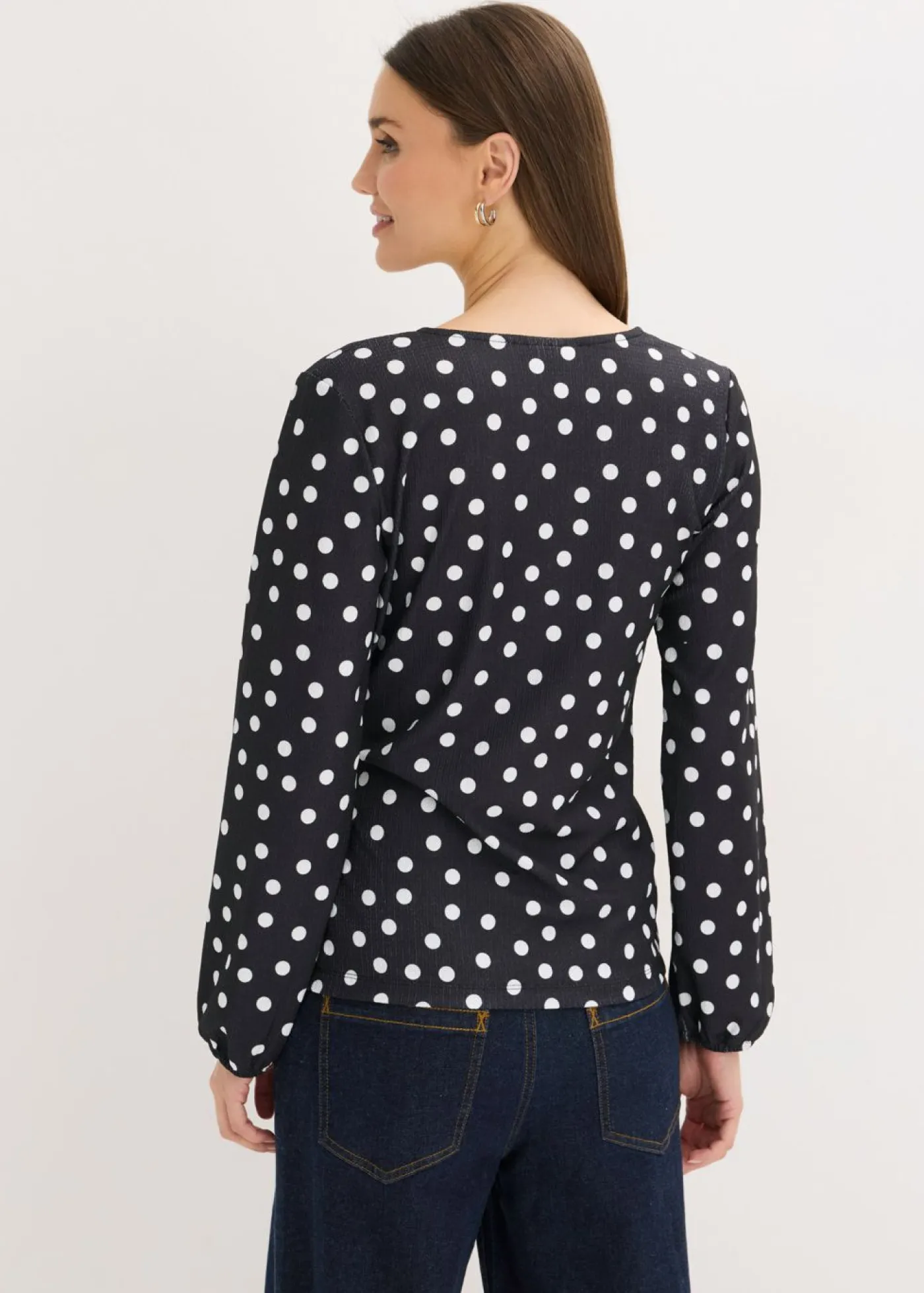 Sale Camiseta de manga larga de punto estructurado Mujer Camisetas