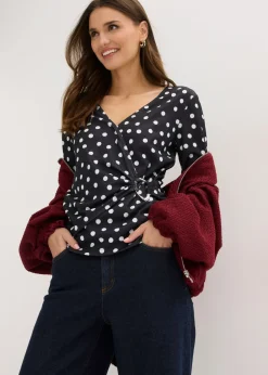 Sale Camiseta de manga larga de punto estructurado Mujer Camisetas