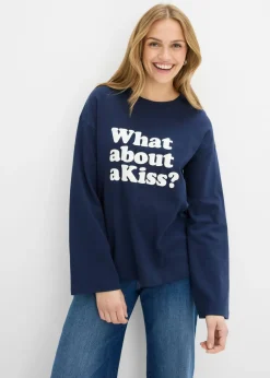 Camiseta de manga larga de algodón pesado Mujer Camisetas