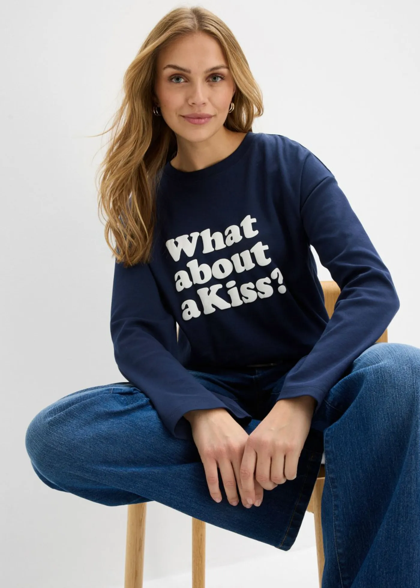 Camiseta de manga larga de algodón pesado Mujer Camisetas