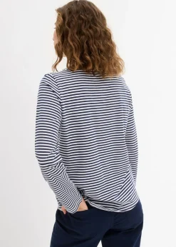 Discount Camiseta de manga larga de algodón puro Mujer Camisetas|Novedades