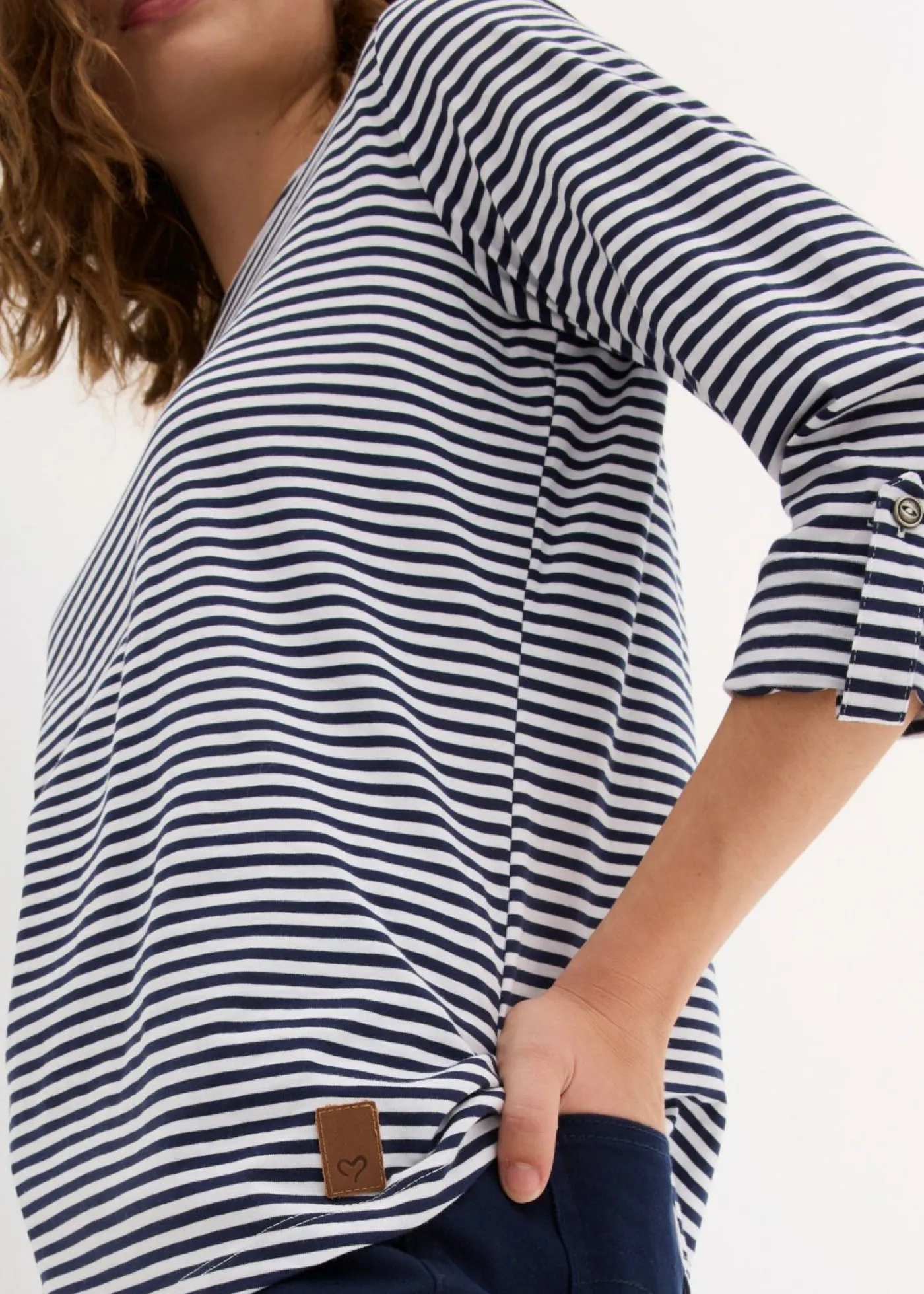 Discount Camiseta de manga larga de algodón puro Mujer Camisetas|Novedades