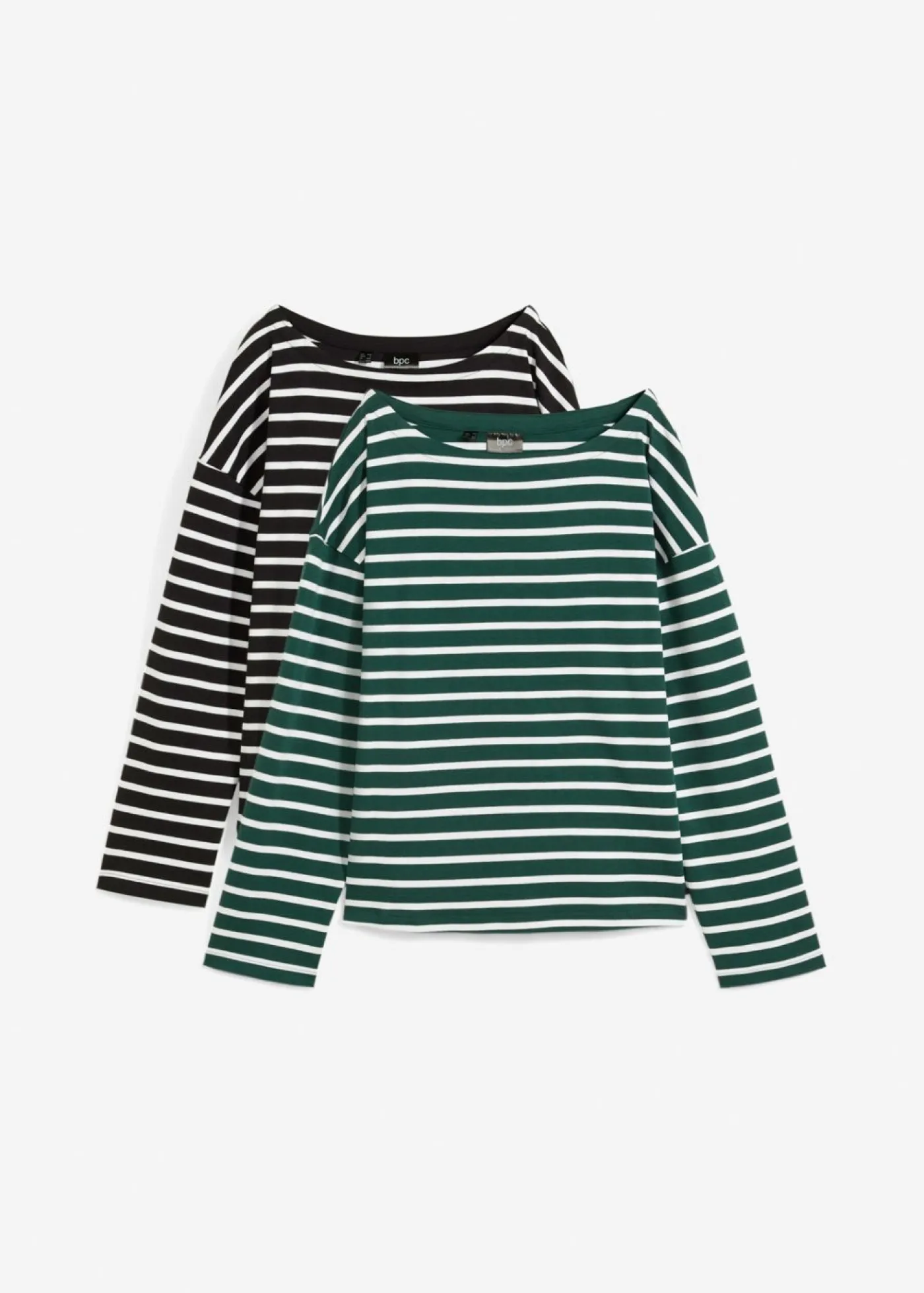 Discount Camiseta de manga larga de algodón orgánico puro (2 unidades) Mujer Básicos|Camisetas