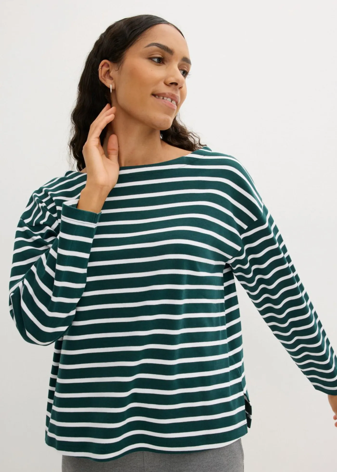 Discount Camiseta de manga larga de algodón orgánico puro (2 unidades) Mujer Básicos|Camisetas