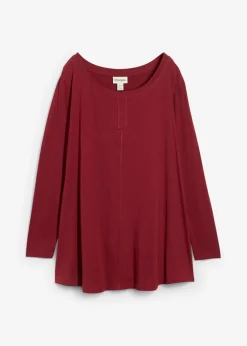 Outlet Camiseta de manga larga de mezcla de viscosa y algodón Mujer Camisetas