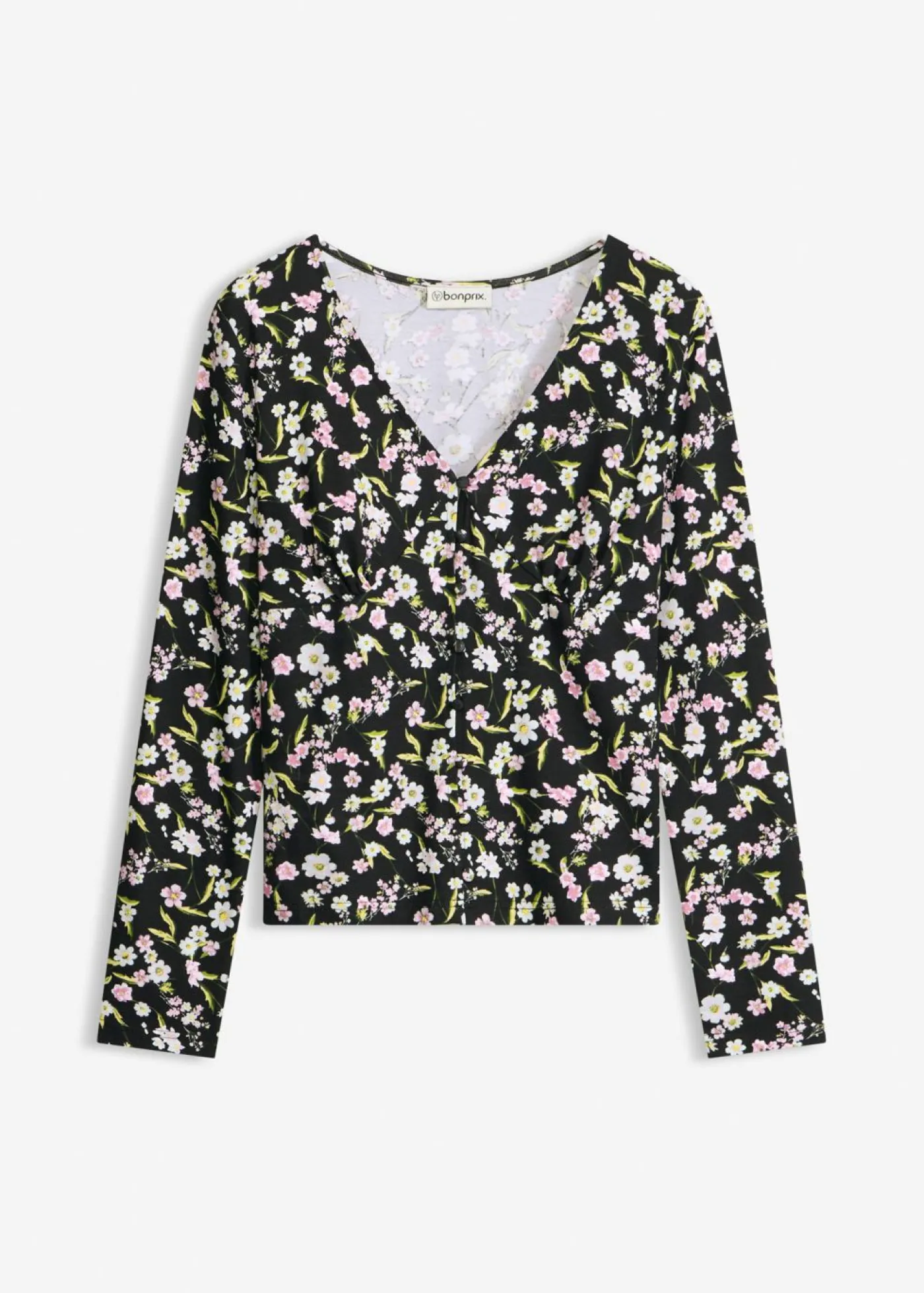 Sale Camiseta de manga larga de mezcla de algodón Mujer Camisetas|Novedades