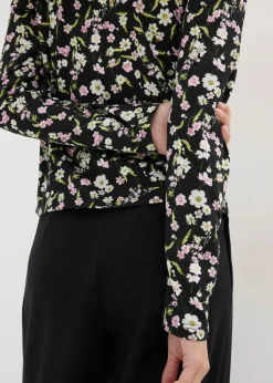 Sale Camiseta de manga larga de mezcla de algodón Mujer Camisetas|Novedades